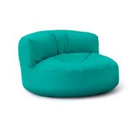 Lumaland - Pouf salon - Canapé pouf - Rond - Pour l'extérieur - Rembourrage de 320 l - 90 x 50 cm - Turquoise