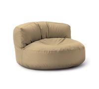 Lumaland Sofa pouf rond d'extérieur, canapé pouf rond pour l'extérieur, garnissage de 320 L beige