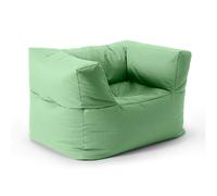 Lumaland Pouf Lounge Fauteuil modulable Simple Extensible et léger Lavable et imperméable pour intérieur et extérieur (96 x 72 x 70 cm, Vert Pastel)