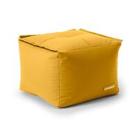 Lumaland Pouf Lounge Pouf Modulable Tabouret Léger Extensible Individuellement - Lavable et Imperméable - pour Intérieur et Extérieur - 54 x 54 x 54 cm - Jaune Moutarde