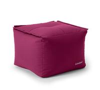Lumaland Pouf Lounge Pouf Modulable Tabouret Extensible Individuellement et Léger - Lavable et Imperméable - pour Intérieur et Extérieur - 54 x 54 x 54 cm - Bordeaux