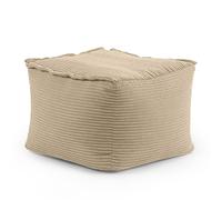 Lumaland Pouf modulaire en velours côtelé 140 l pour canapé modulaire | Idéal avec fauteuil | Pouf en perles EPS avec rembourrage | Coussin d'assise intérieur lavable pour salon, chambre à coucher