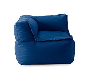 Lumaland Siège-Sac Lounge Modulaire | Fauteuil d'angle Gauche imperméable | Ensemble de sièges pour l'intérieur et l'extérieur | Sièges lavables pour Le Jardin et l'intérieur | 81x81x70cm [Bleu]