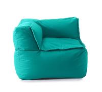 Lumaland Siège-Sac Lounge Modulaire | Fauteuil d'angle imperméable | Ensemble de sièges pour l'intérieur et l'extérieur | Sièges lavables pour Le Jardin et l'intérieur | 81x81x70cm [Turquoise]