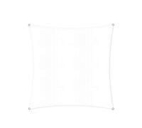 Lumaland Sunsail carré 3 x 3 mètres | Protection Solaire résistante aux intempéries avec Cordes de Fixation | Terrasse, Jardin et Balcon, Toile à Voile HDPE, Protection UV [Blanc]