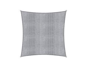 Lumaland Sunsail carré 3 x 3 mètres | Protection Solaire résistante aux intempéries avec Cordes de Fixation | Terrasse, Jardin et Balcon, Toile à Voile HDPE, Protection UV [Gris Clair]