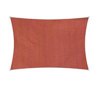 Lumaland Sunsail rectangulaire 3 x 4 mètres | Protection Solaire résistante aux intempéries avec Cordes de Fixation | Terrasse, Jardin et Balcon, Toile à Voile HDPE, Protection UV [Terre Cuite]
