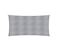 Lumaland Sunsail rectangulaire 5 x 7 mètres | Protection Solaire résistante aux intempéries avec Cordes de Fixation | Terrasse, Jardin et Balcon, Toile à Voile HDPE, Protection UV [Gris Clair]