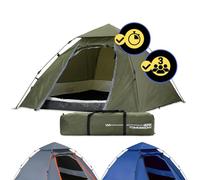 Lumaland Tente de Camping Dôme 2-3 Personnes 215 x 195 x 120 cm | Igloo Pliante pour Trekking et Festival en Plein Air | Légère, Étanche et Robuste | Montage Simple [Vert]