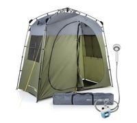 LUMALAND Tente de Douche de qualité supérieure + Douche de Camping avec Batterie - Idéal pour Le Camping, Les Festivals et la pêche - Imperméable et Coupe-Vent - Tente de Toilette pour l'intérieur et