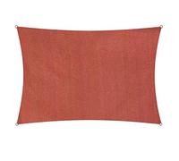 Lumaland Voile d´ombrage retangulaire avec Cordes de Support - 2 x 3 m - 100% HDPE - Terracotte
