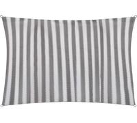 Lumaland Voile D’Ombrage Sonnenschutz 3x4 m Rectangle HDPE Gris Blanc UV