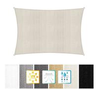 Lumaland voile d'ombrage cordes de fixation incluses , 100% HDPE avec le filtre UV de protection 2x3 beige