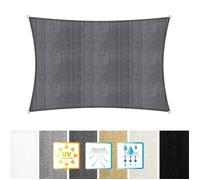 Lumaland voile d'ombrage cordes de fixation incluses , 100% HDPE avec le filtre UV de protection 2x3 gris foncé