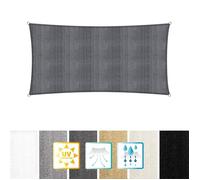 Lumaland voile d'ombrage cordes de fixation incluses , 100% HDPE avec le filtre UV de protection 2x4 gris foncé