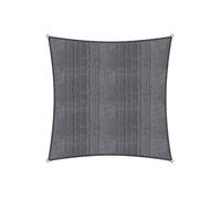 Lumaland Voile d'ombrage Cordes de Fixation incluses | Carré 5 x 5 mètres Protection Solaire | 100% HDPE avec Le Filtre UV de Protection [Gris]
