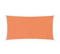 Lumaland Voile d'ombrage Cordes de Fixation incluses | Rectangulaire 2 x 4 mètres Protection Solaire | 100% HDPE avec Le Filtre UV de Protection [Orange]