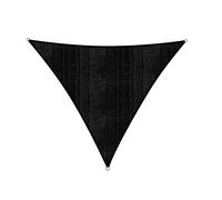 Lumaland Voile d'ombrage Cordes de Fixation incluses | Triangulaire 4 x 4 x 4 mètres Protection Solaire | 100% HDPE avec Le Filtre UV de Protection [Noir]
