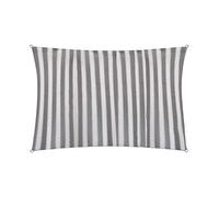Lumaland Voile d'ombrage rectangulaire - Protection Solaire résistante aux intempéries avec Cordes de Fixation - Distributeur d'ombrage en polyéthylène Haute densité avec Protection UV - Gris/Blanc