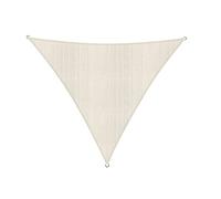 Lumaland Voile d'ombrage Cordes de Fixation incluses | Triangulaire 3 x 3 x 3 mètres Protection Solaire | 100% HDPE avec Le Filtre UV de Protection [Beige]
