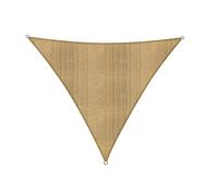 Lumaland Voile d'ombrage Triangulaire - 4 x 4 x 4 m - Protection Solaire résistante aux intempéries - avec Cordes de Fixation - pour terrasse, Jardin et Balcon - avec Protection UV - Sable