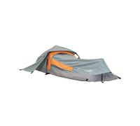 Lumaland Where Tomorrow Tente Solo Pop Up pour 1 Personne - Rectangulaire - 220 x 80 x 50 cm - Camping Festival - Ultra légère, Petit Format emballé, imperméable, Robuste - Gris