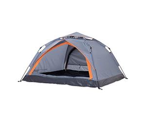 Lumaland x Where Tomorrow Tente de Camping Dôme Pop-up - Tete Légère 3 Personnes - Camping/Festivals - 2 Entrées - 210 x 190 x 110 cm - Gris