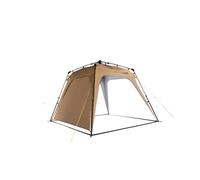 Lumaland x Where Tomorrow Tonnelle de Jardin - 1 Panneau Latéral Inclus - Haute Tente Robuste - Pavillon de Camping Marron Camel