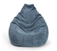 Lumaland XXL Pouf en Velours côtelé 'The Giant' pour Un Maximum de détente | 380 litres méga accrocheur et Confortable avec des Coutures Extra-Fortes | Fermeture éclair cachée