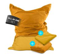 LUMALAND XXL Sac de Siège Outdoor Beanbag + Housse de Cordon Intérieur Coussi...