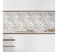 Lumalea Crédence adhésive Cuisine - Film Autocollant Résistant à la Chaleur et à l’Eau - Facile à Poser - Décoration Murale Anti-Tache - Idéal Rénovation - Design - 55x96 cm