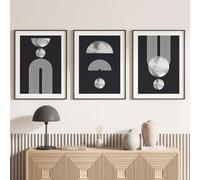 Lumalea Lot de 3 Affiches/Posters Triptyque - Formes géométriques 3617681484868 - Photo Pleine Page - 3 Affiches - 50x70 cm (Cadres Non fournis)