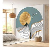Lumalea - Papier peint rond/cercle Paysage design - Papier Standard 170gr Lessivable - Diamètre 100 cm