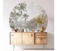 Lumalea Sticker Mural Rond/Cercle - Forêt Tropicale 3617681319139 - Adhésif Mat - Diamètre 120 cm