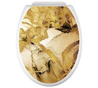 Lumalea Stickers Abattant WC - Effet Marbré 3617682291014 - Adhésif Brillant - 35x43 cm