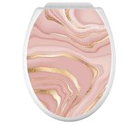 Lumalea Stickers Abattant WC - Effet Marbré 3617689986487 - Adhésif + Protection Brillante - 35x43 cm