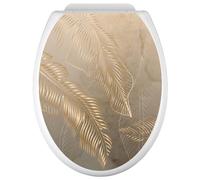 Lumalea Stickers Abattant WC - Feuilles 3617689986036 - Adhésif + Protection Brillante - 35x43 cm