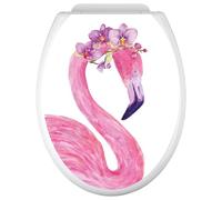 Lumalea Stickers Abattant WC - Flamant Rose 3617680326275 - Adhésif Brillant - 35x43 cm