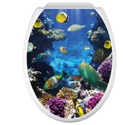 Lumalea Stickers Abattant WC - Océan 3617682114061 - Adhésif + Protection Mate - 35x43 cm