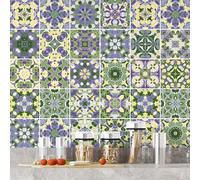 Lumalea Stickers carrelage - Motif Carreaux de Ciment 3617682121755 - Adhésif Mat - 36 Stickers 20x20 cm