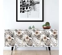 Lumalea Stickers Meuble - Fleurs 3617681114758 - Adhésif Mat - Hauteur 100 x Largeur 300 cm