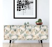 Lumalea Stickers Meuble - Fleurs 3617689918624 - Adhésif Mat - Hauteur 100 x Largeur 300 cm