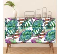Lumalea Stickers Meuble - Motif Tropical 3617689925660 - Adhésif Brillant - Hauteur 90 x Largeur 180 cm