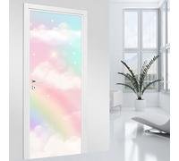 Lumalea Stickers pour Porte - Arc-en-Ciel 3617689768717 - Adhésif + Protection Brillante - Largeur 63 x Hauteur 205 cm