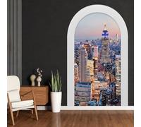Lumalea Stickers Trompe l'oeil Arche - Voute - New York 3617681368489 - Largeur 90 x Hauteur 150 cm