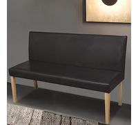 Lumanois Banc 139,5 cm Marron foncé Similicuir Bancs coffres Brun,241347