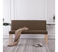 Lumanois Banc 139,5 cm Marron Polyester Bancs coffres Brun,281336