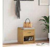 Lumanois Banc de Couloir SANDNES 45x40x50 cm Bois de pin Massif Bancs coffres Brun,4010446