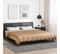 Lumanois Duvet d'été Simple Doré 240 x 260 cm Satin et Microfibre Linge Or,42025775