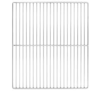 Lumanois Grille de Barbecue Argenté 45 x 40 cm Acier Inoxydable Polie, Plaque Cuisson Rectangulaire BBQ Extérieur Conduction Chaleur Uniforme, Accessoire Grillade Jardin Terrasse Camping